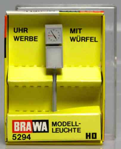 BRAWA 5294 Station Clock with ad space H0 Scale