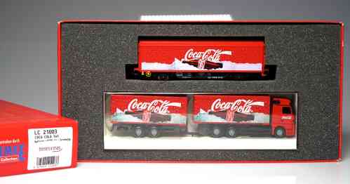 LEMKE 21003 - Vagón de carga y Trailer Coca-Cola
