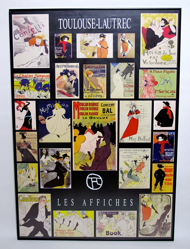 Framed Poster "Toulouse-Lautrec" (100x70 cm.)