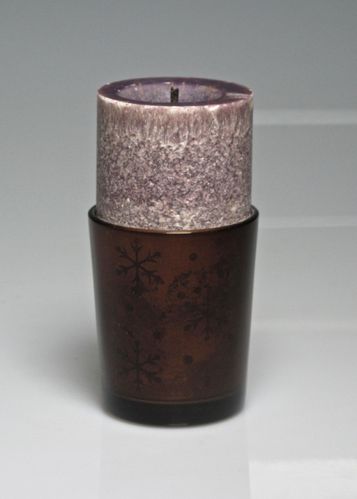 Maroon glass candleholder (including sailing)