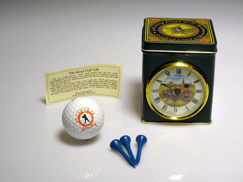 R 23 Decorative box with clock and golf set