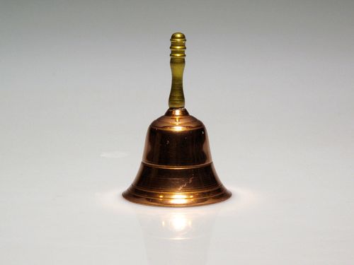 R 344 Campanilla de llamada, miniatura de latón-cobre