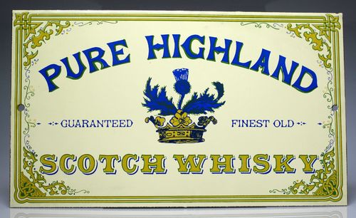 R 360 Metallic enamelled plaque publicity "SCOTCH WHISKY"