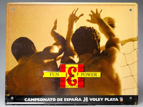 R 362 Chapa metálica  publicidad J&B" Campeonato de España de Voley playa"