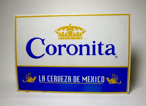 R 474 Placa metálica de publicidad "CORONITA" la cerveza de México